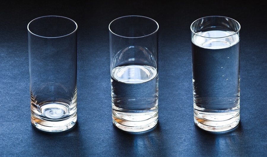 Three glasses of water