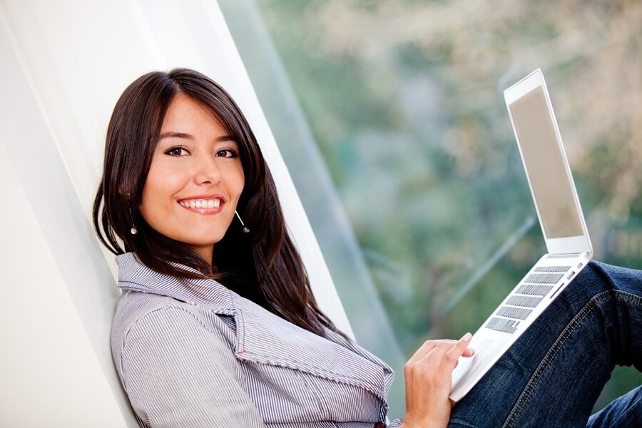 Woman on laptop computer