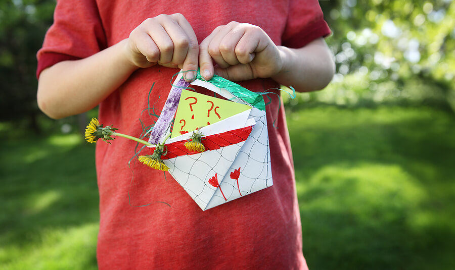 Thoughtful Mothers Day gift, child with homemade craft for mom