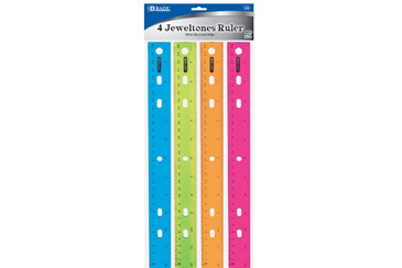 Jewel-Tone Ruler Four-Pack