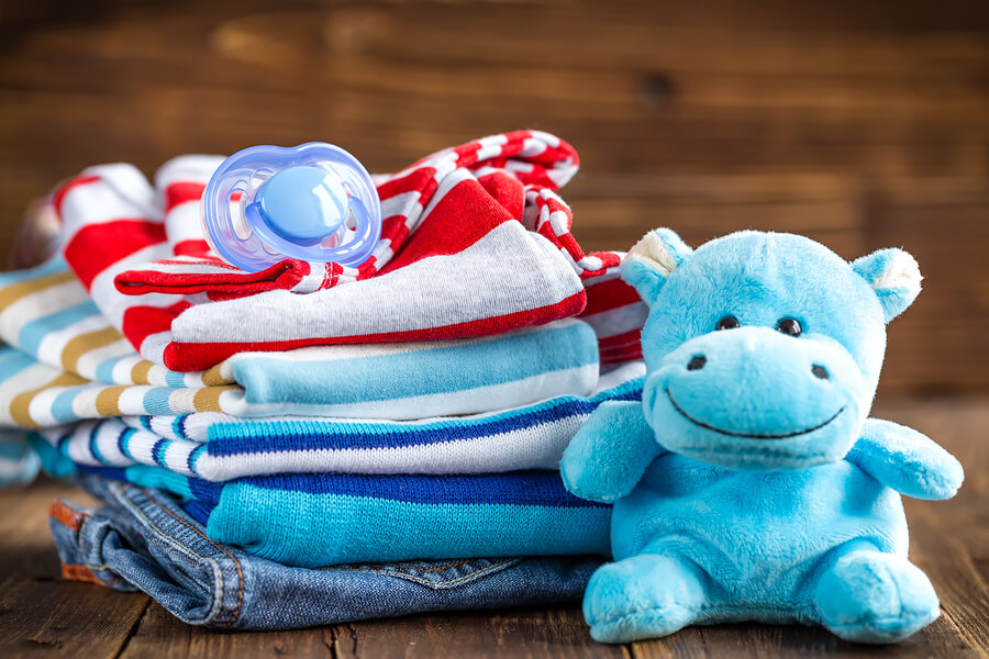 baby clothes and toy
