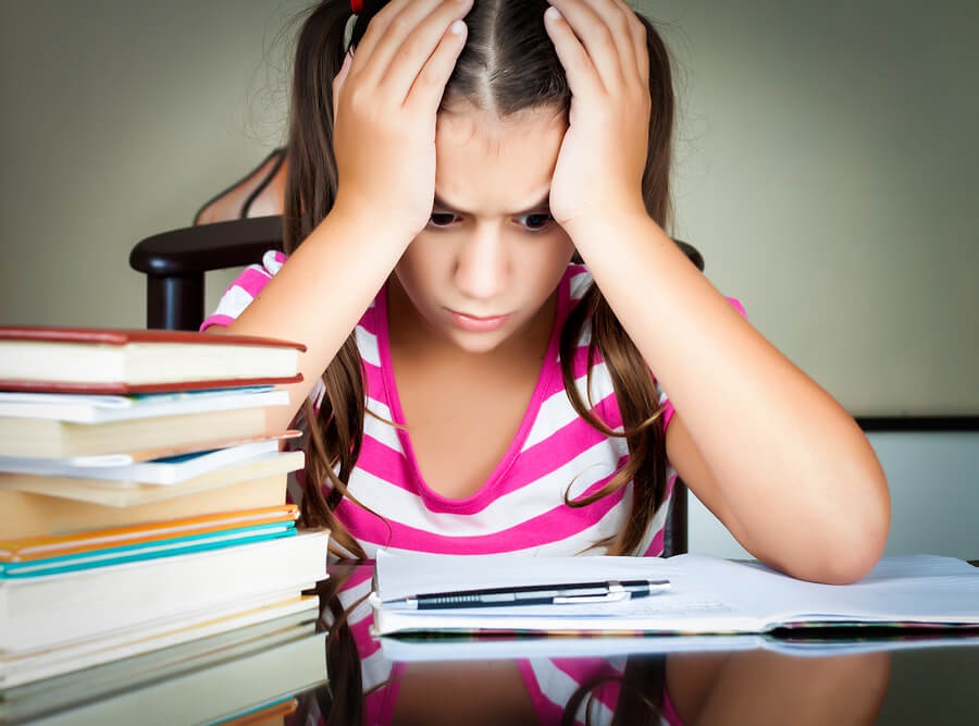 gifted child frustrated with homework