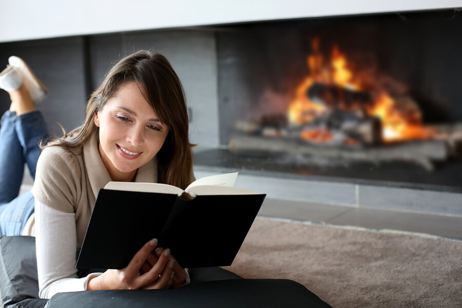 me time idea, woman reading book