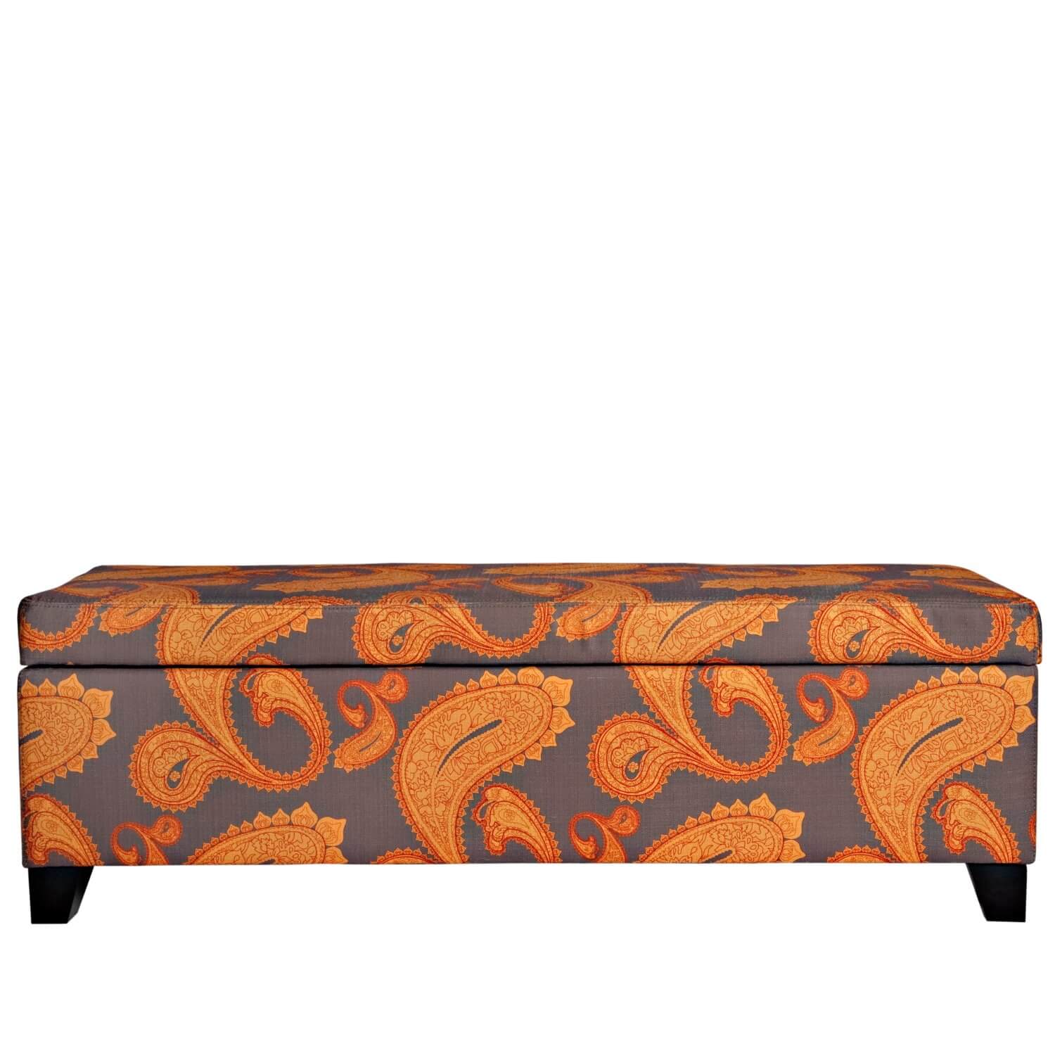 15 minute cleanup products, orange and brown storage trunk