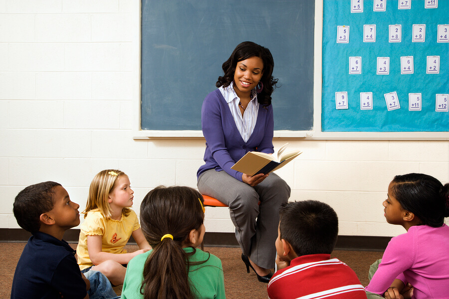 ADHD treatment options, teacher reading to grade school kids