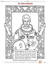 dr mae jemison coloring page  familyeducation