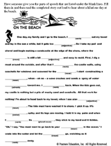 Word Fun -- On the Beach Printable - FamilyEducation