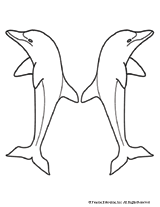 Dolphin Cut and Color Page Printable - FamilyEducation