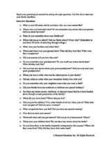 Family Tree Interview Questions Printable - FamilyEducation