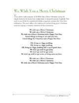 Christmas Song Lyrics We Wish You a Merry Christmas Printable - FamilyEducation