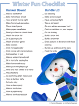 winter fun checklist printable list familyeducation