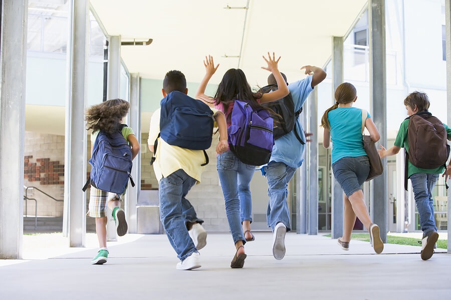 End of School Year, excited kids on last day of school