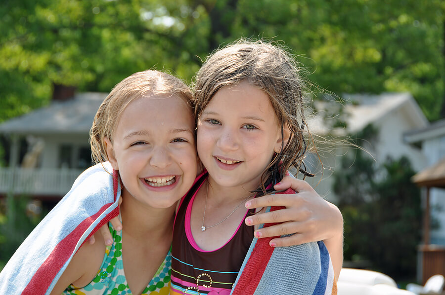 Summer camp essentials, summer camp girls in bathing suits