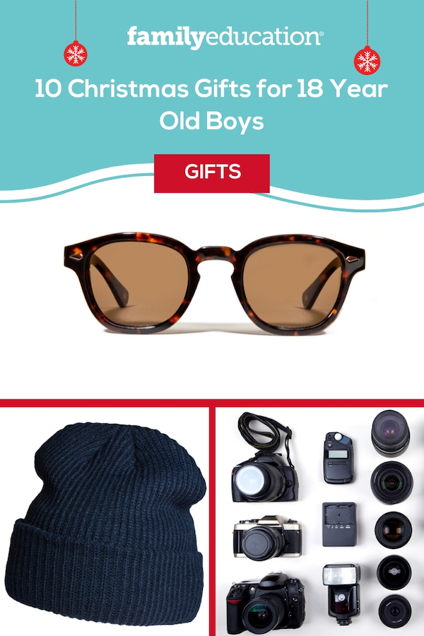 Pinterest graphic for 10 Christmas Gifts for 18 Year old boys