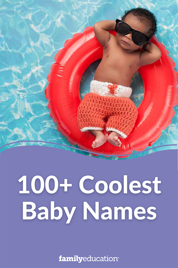 pinterest graphic of coolest baby names