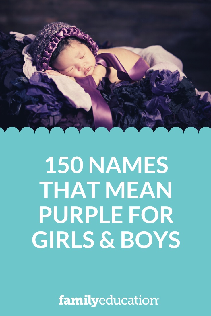 150 Names That Mean Purple for Girls & Boys Pinterest Image - Save for Later