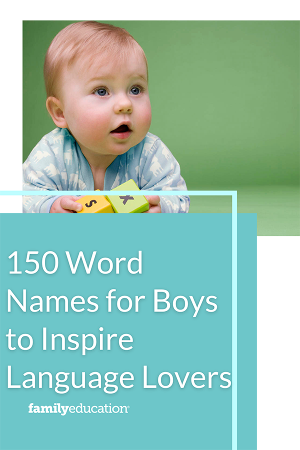 pinterest graphic of word boy names