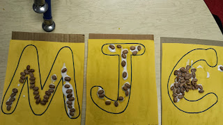 Bean Letters Craft for Kindergarteners DIY