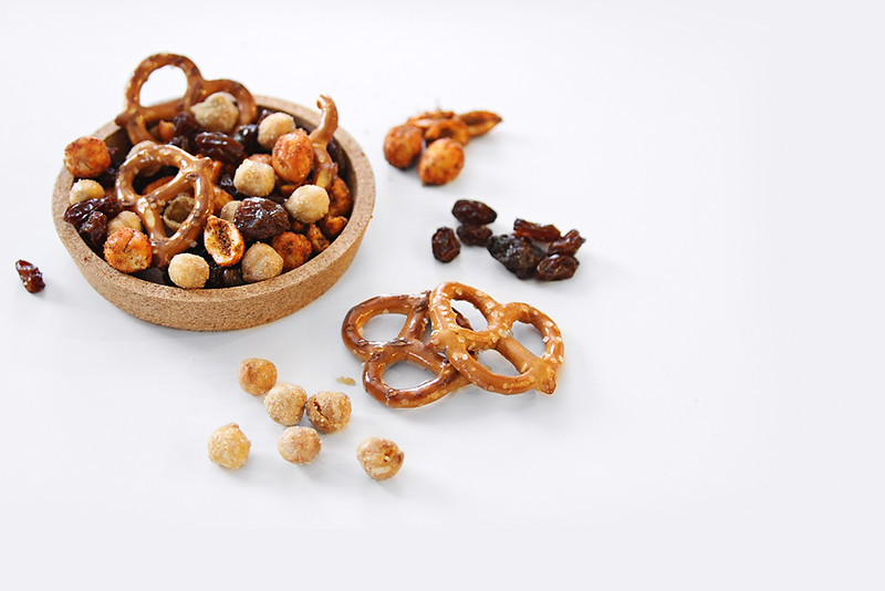 Trail Mix with Granola and Pretzels 
