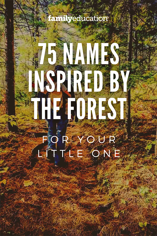 pinterest graphic of forest inspired names