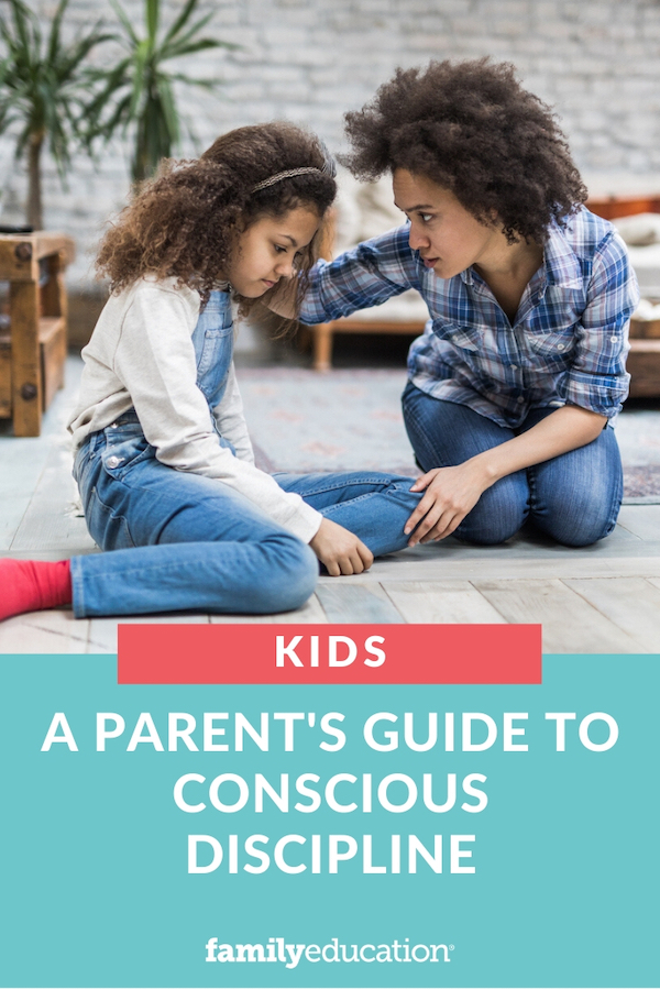 Pinterest graphic for a parent's guide to conscious discipline