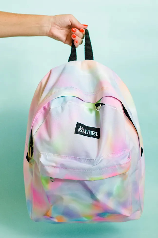 DIY Rainbow Backpack craft for back-to-school