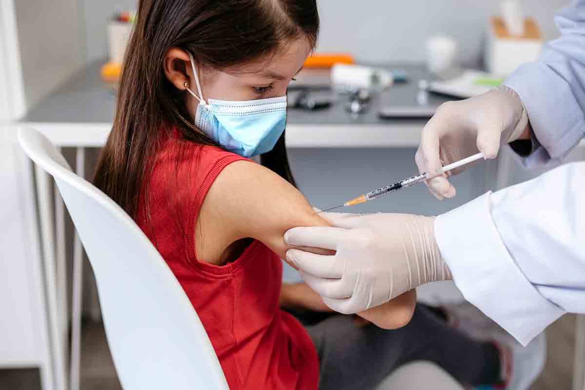 Girl Getting Vaccine