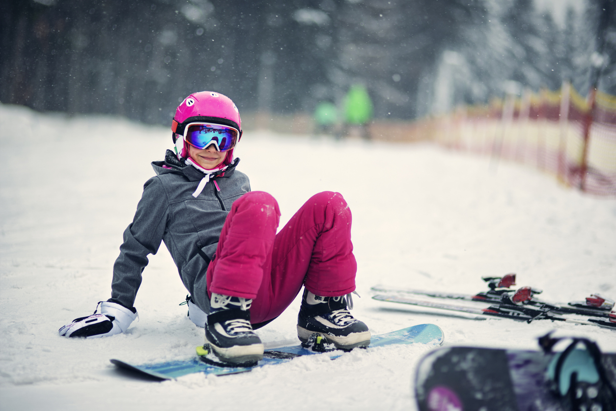 Kids in Ski Jumping or Snowboarding