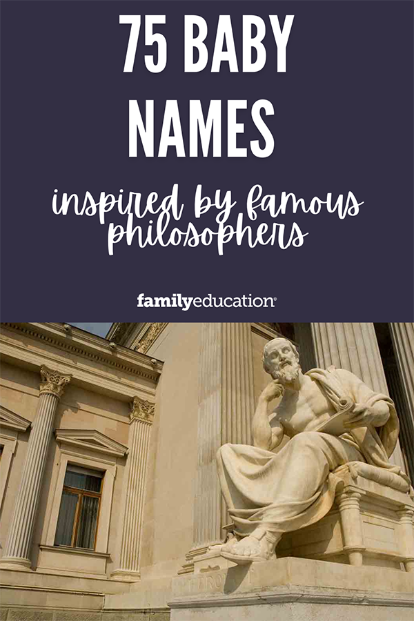 pinterest graphic of philosopher inspired names