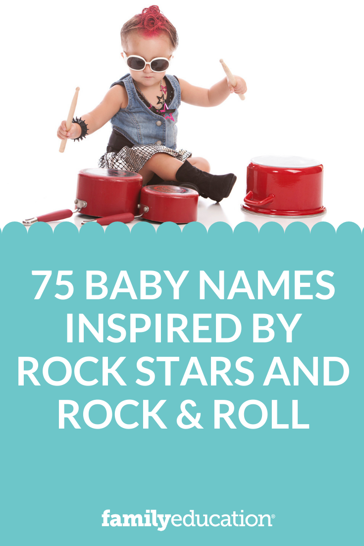 Pinterest Image - 75 Baby Names Inspired by Rock Stars and Rock & Roll