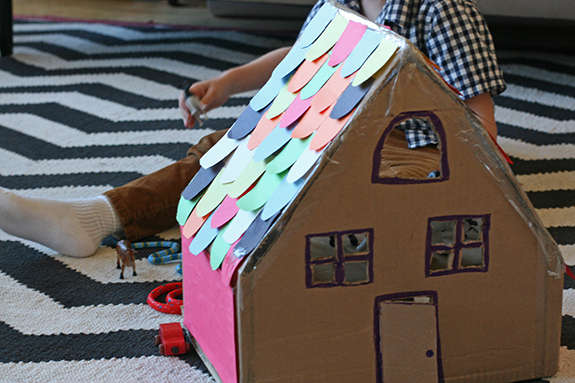 3 Rainy Day Crafts for Summer - Cardboard House