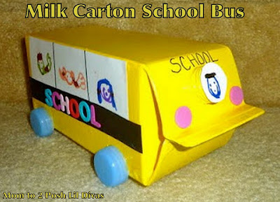 Milk Carton School Bus DIY craft