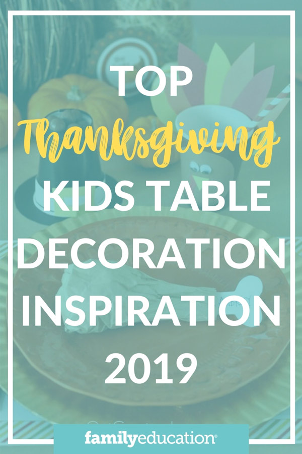 Thanksgiving Kids Table Decorations Inspiration 2019 pinterest graphic