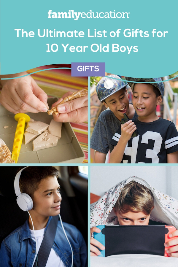 Pinterest graphic for The Ultimate List of Gifts for 10 Year Old Boys