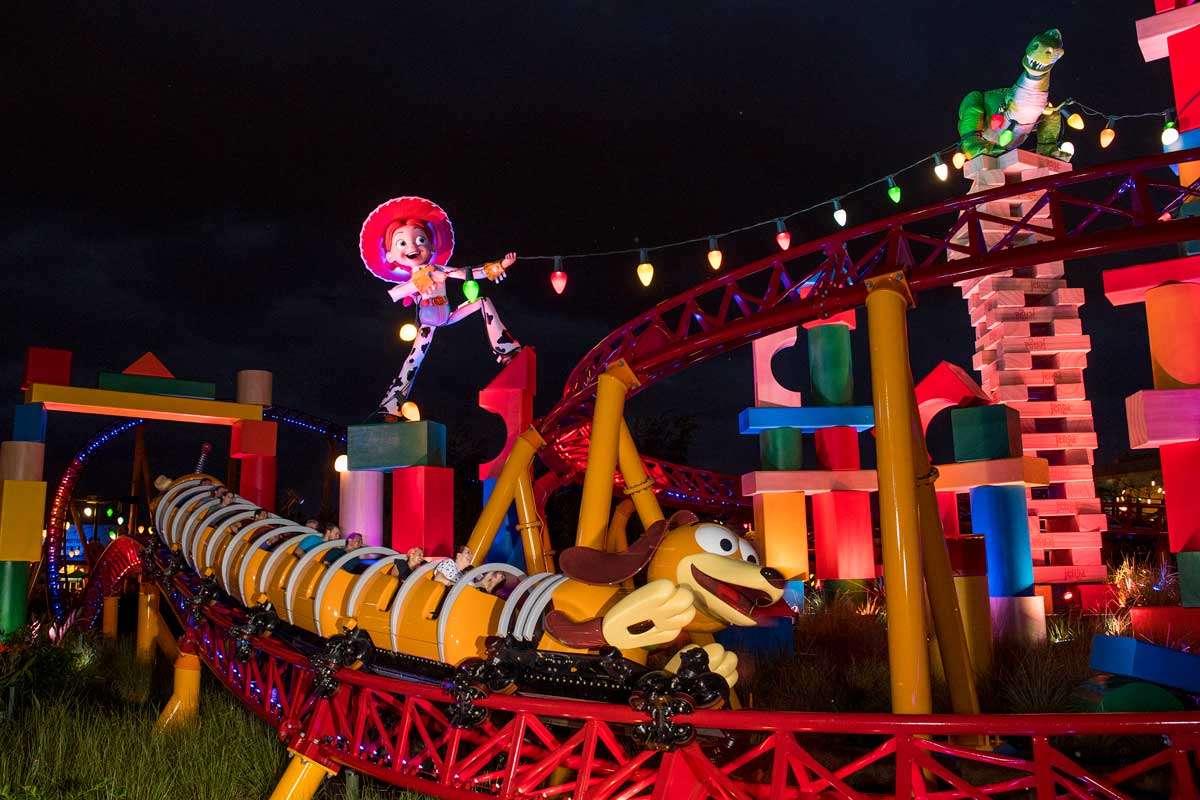 Toy Story Land at Night