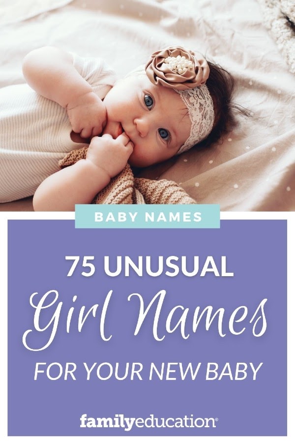 pinterest graphic of unusual girl names