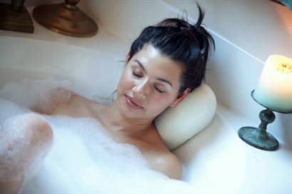 Taking a Bubble Bath Stress Relief