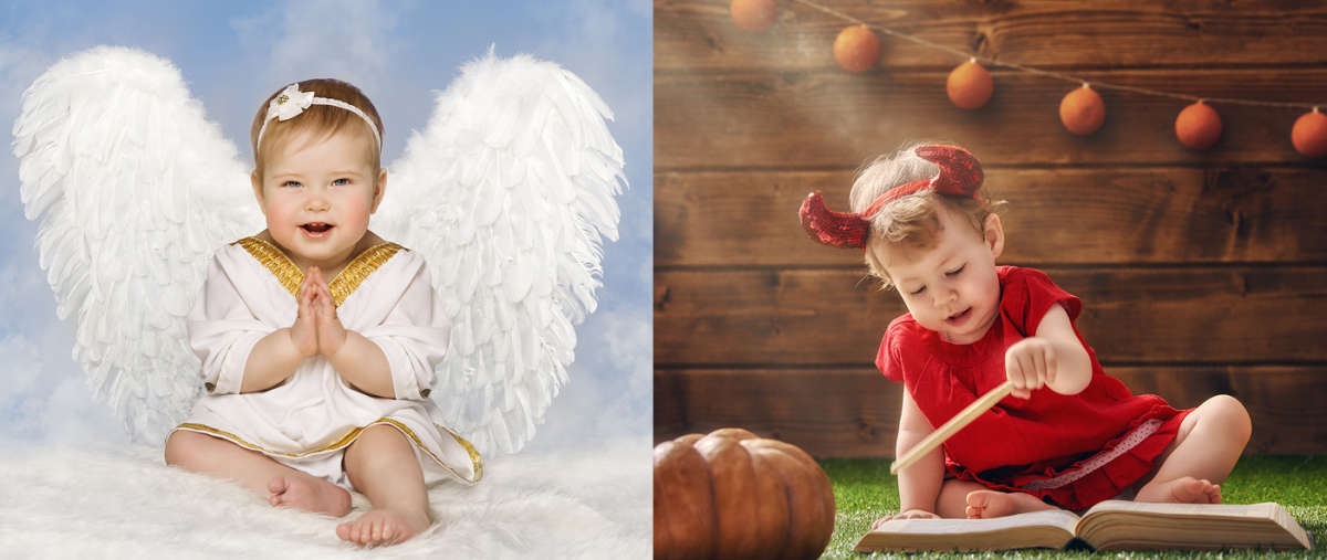Angel devil baby costumes