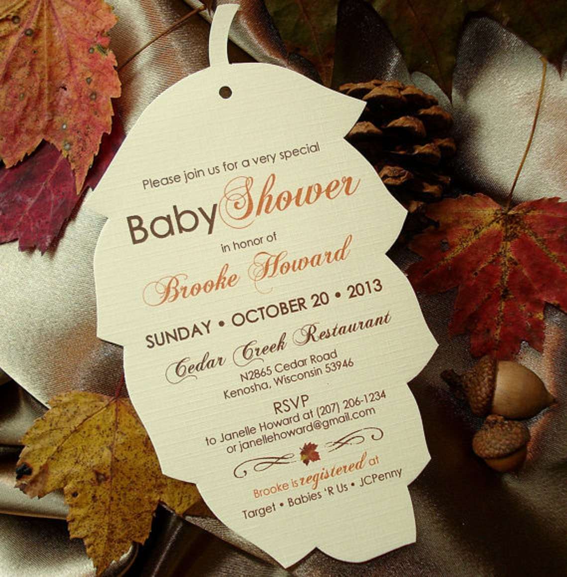 fall themed baby shower