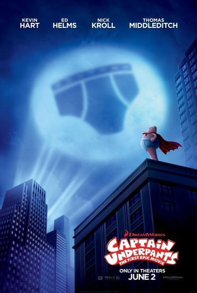 Summer 2017 blockbuster movies for kids- Captain Underpants
