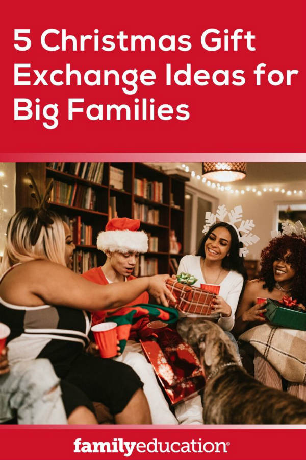 a Pinterest guide to Christmas gift exchange ideas for big families