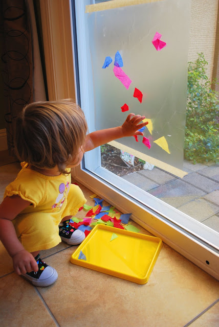 Activities for Toddlers: Contact Paper Art