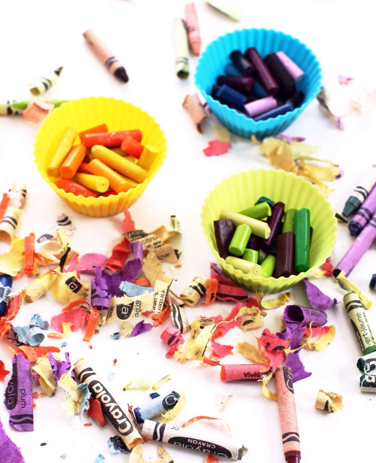 Homemade block crayons crafts for kids