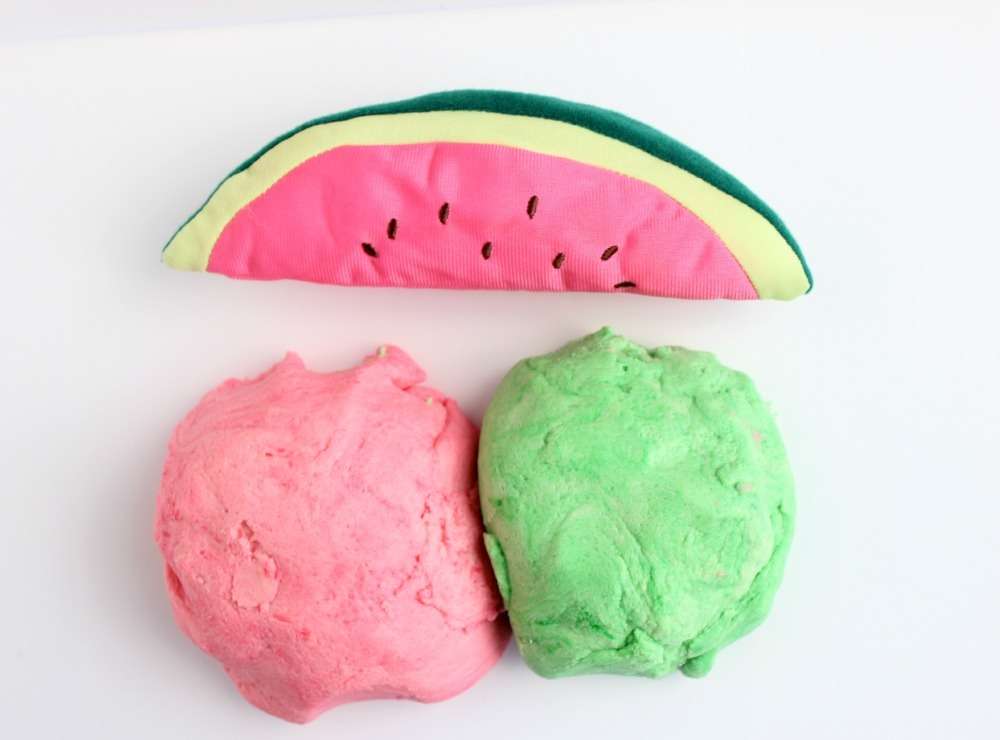 Watermelon salt dough crafts for kindergartners
