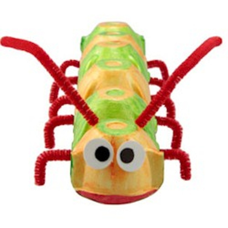 Crafts for preschoolers egg carton catterpillar
