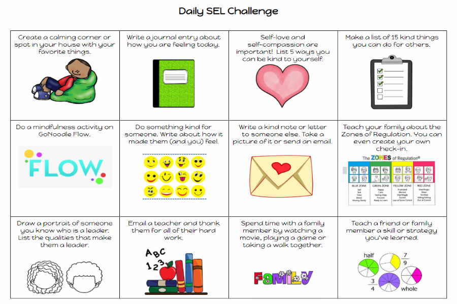Daily SEL Challenge social emotional learning activities for kids