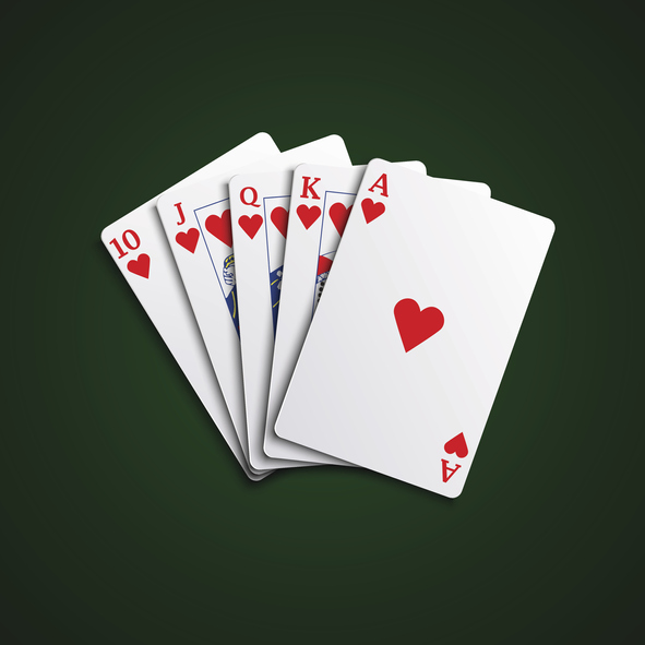 deck of cards in the suit of hearts 