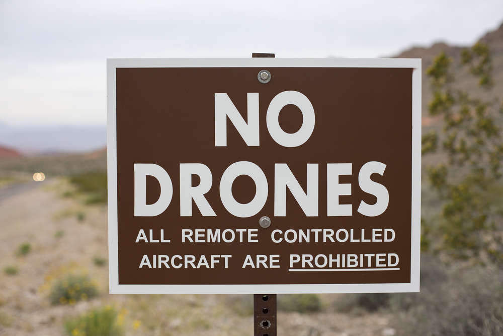no drones sign