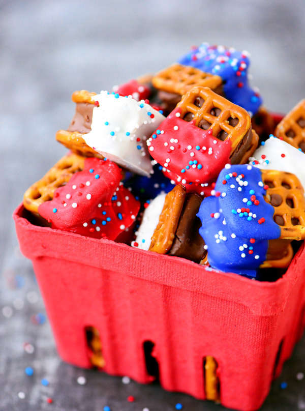 fourth of July recipes red white blue pretzles