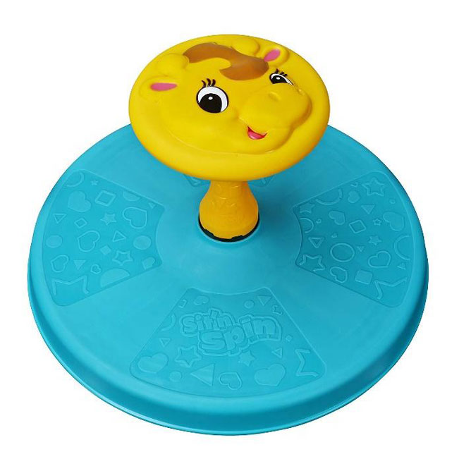 Sit n Spin toy with animal face